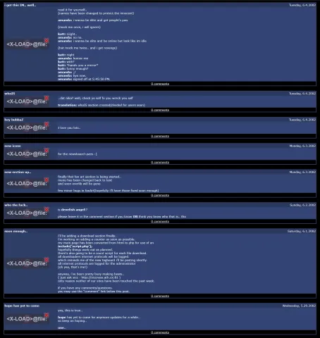 B.K. newsFeed circa 2002