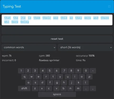 Typing Test