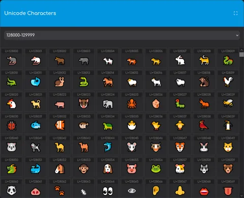 Unicode Characters Tool