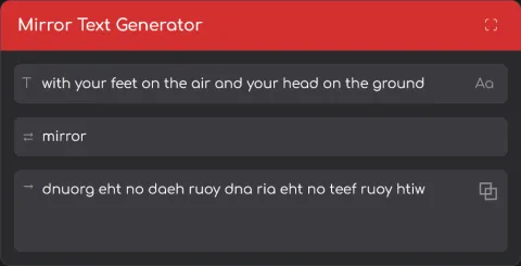 Mirror Text Generator