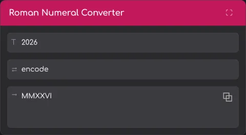 Roman Numeral Converter