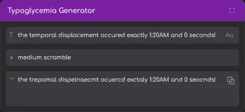 Typoglycemia Generator