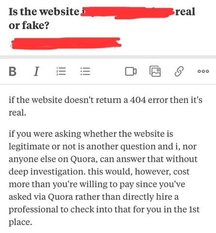 Quora Website Real or Fake