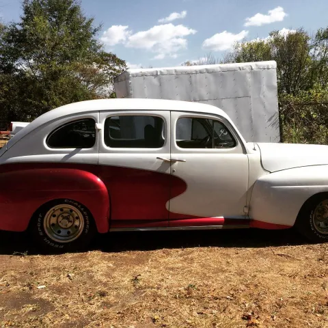 1947 Ford Side Red and White