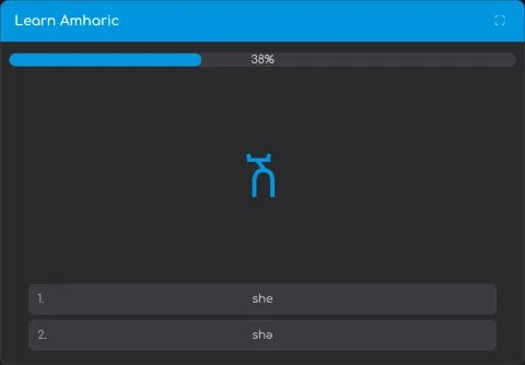 Amharic Alphabet Tool