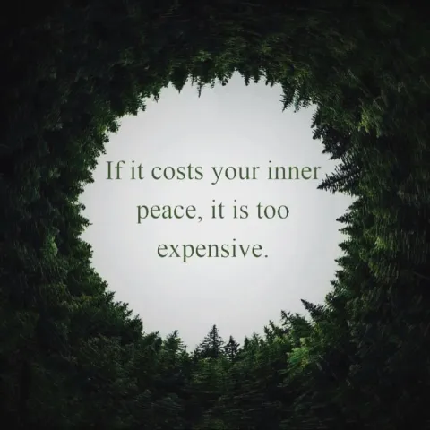 Costs Inner Peace Too Expensive