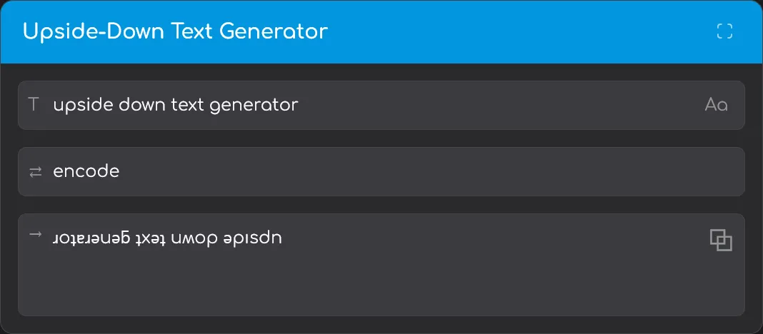 Upside-Down Text Generator