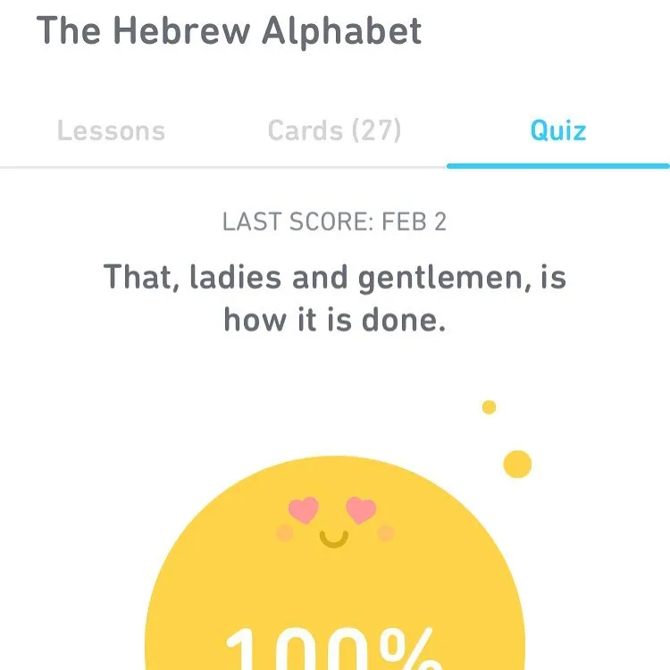 TinyCards Hebrew Alphabet
